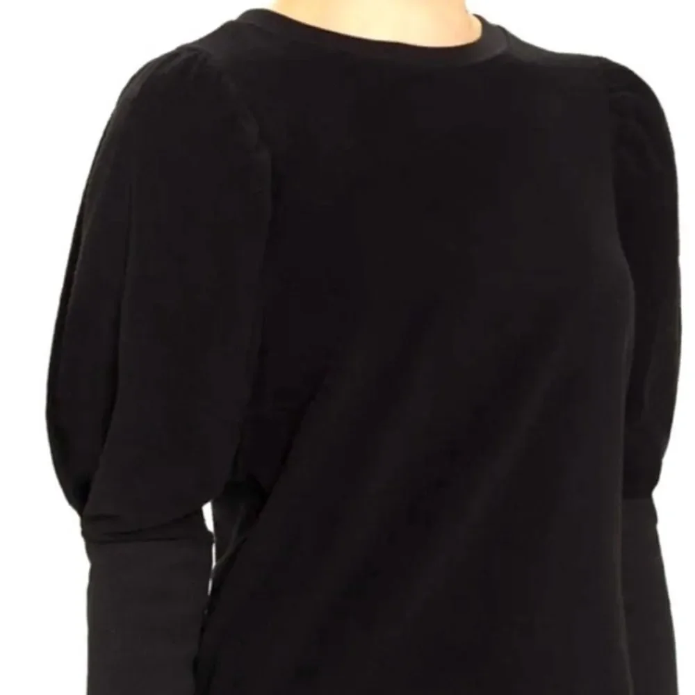 NWOT  170.00GOLDIE REVERSE FRENCH TERRY PUFF SLEEVE SWEATSHIRT Large - Picture 3 of 6